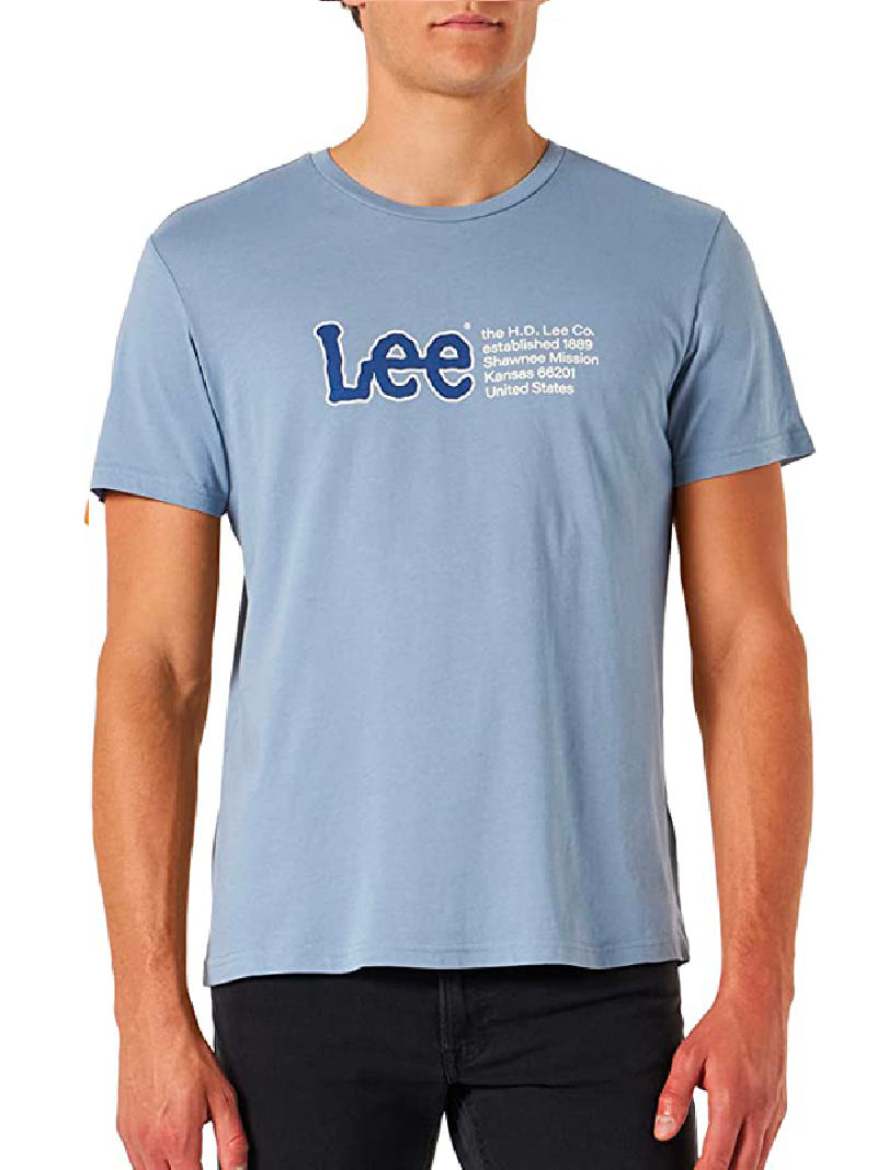 T-shirt Homem Lee Azul