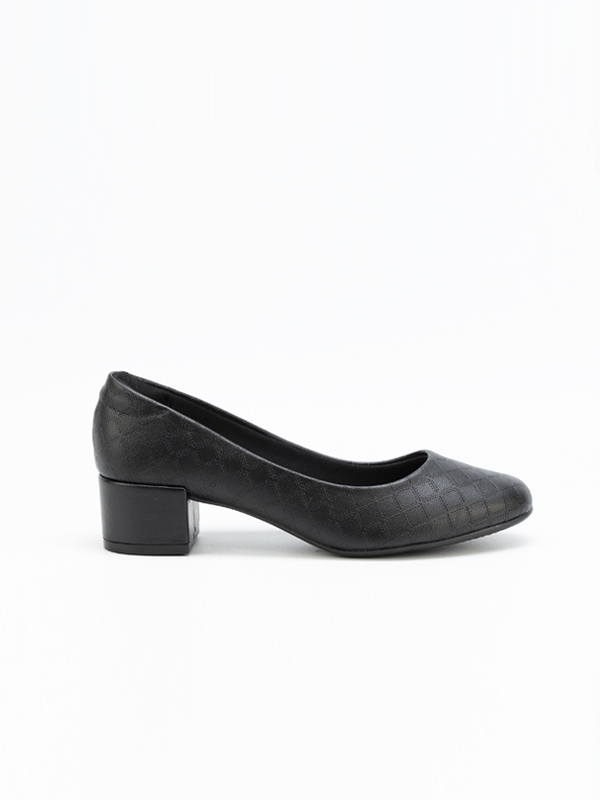 Sapatos salto baixo, cor preto, conforto, sola flexível, beira rio