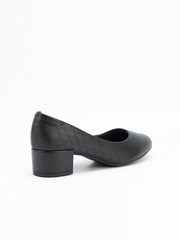 Sapatos salto baixo, cor preto, conforto, sola flexível, beira rio
