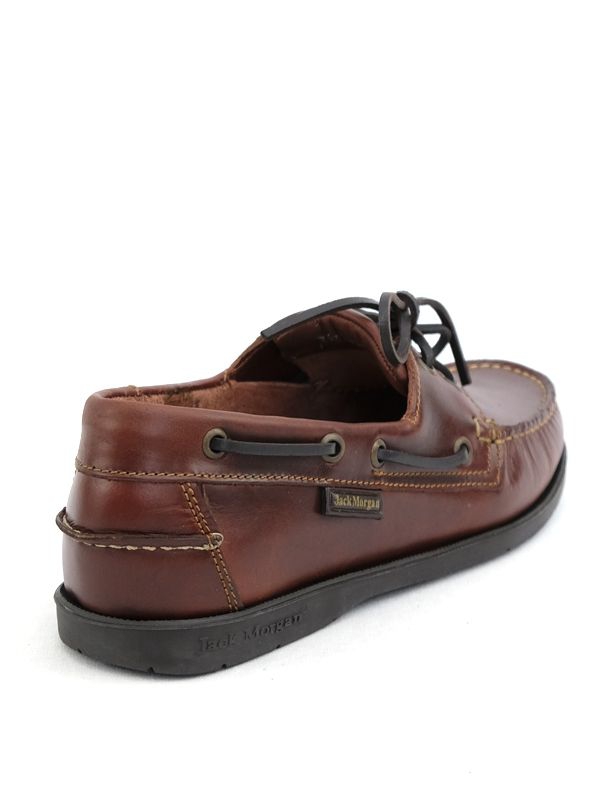 Sapato Vela para Homem Jack Morgan em pele Castanho Pull, Sola Lisa