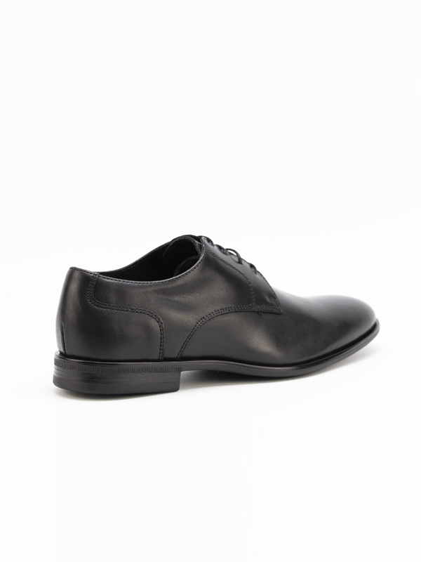 Sapatos homem, pele lisa, cor preto, atacadores