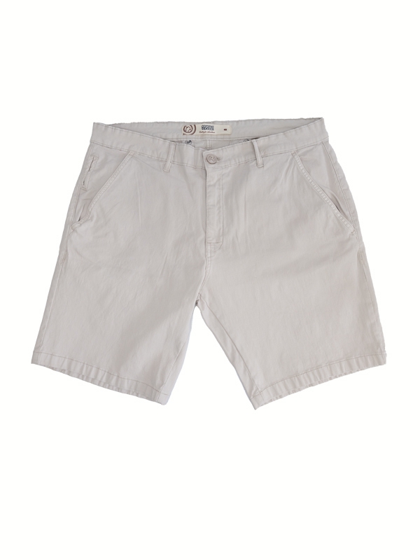 Calções Coronel Tapioca, cor bege, sem bolsos