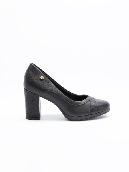 Sapatos salto alto, cor preto, conforto, feitio cruzado, Piccadilly