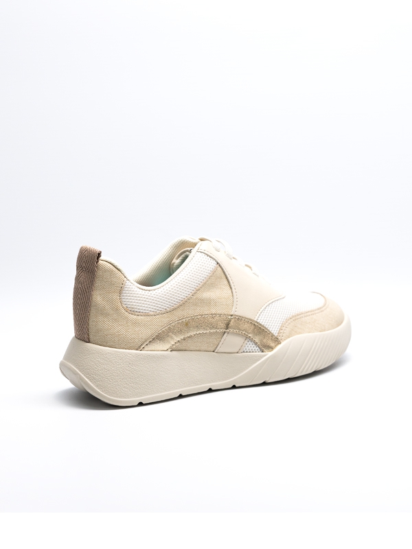 Sapatilhas Piccadilly, leves, linha conforto, cor bege, sem atacador