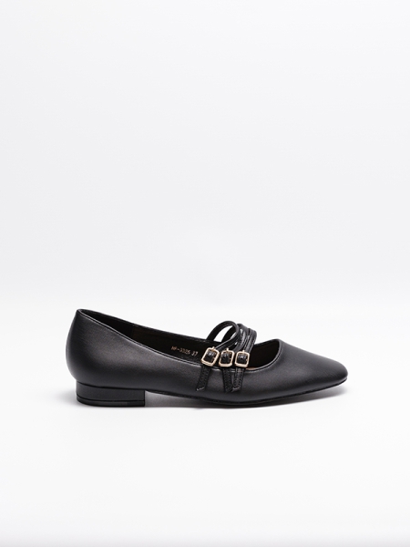 Sapatos senhora mary jane, cor preto, sola rasa