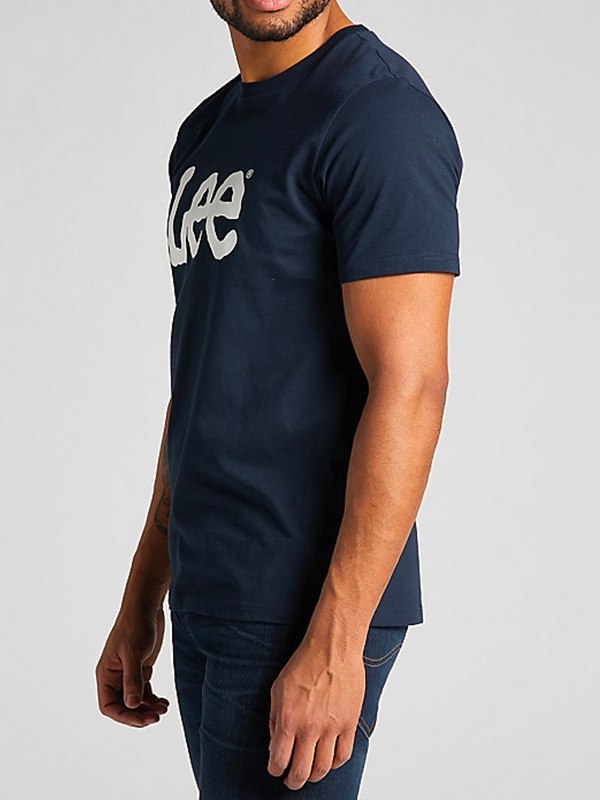 T-shirt Homem Azul Escuro, Marca Lee, Logotipo Grande Lee
