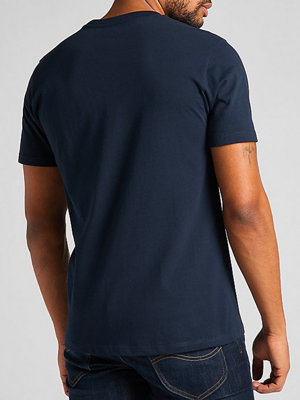 T-shirt Homem Azul Escuro, Marca Lee, Logotipo Grande Lee