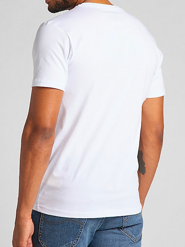 T-Shirt Homem Lee na Cor Branco com Logo Estampado a Preto