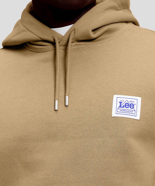 Sweatshirt Homem Lee, Camisola Capuz, Hoodie, Cor Khaki