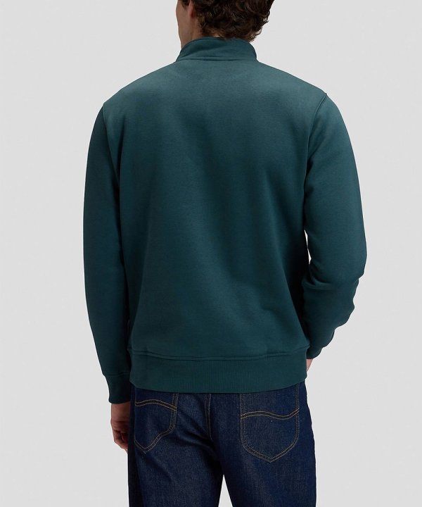 SweatShirt Homem Lee, com Fecho, Gola Baixa, Cor Verde Pinho