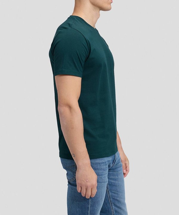 T-shirt Homem Lee, Cor Verde Escuro, Decote Redondo, Manga Curta