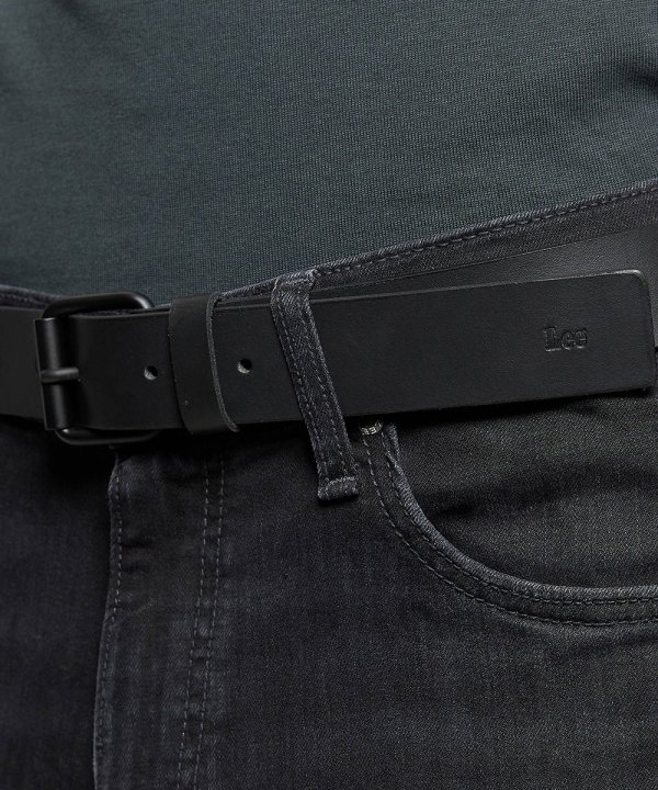Cinto Homem Marca Lee, em Pele, na Cor Preto, Black, Fivela Cor Preto — foto 2 de 2