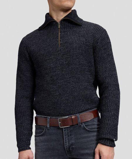 Cinto Homem Marca Lee, em Pele, na Cor Dark Brown