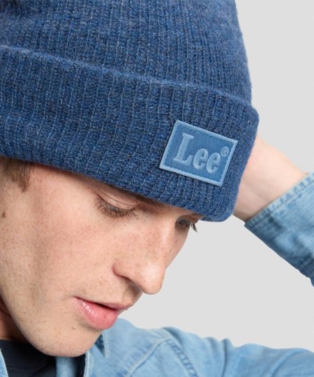 Gorro Homem Lee, em Lã, na Cor Azul Claro, Bering Sea