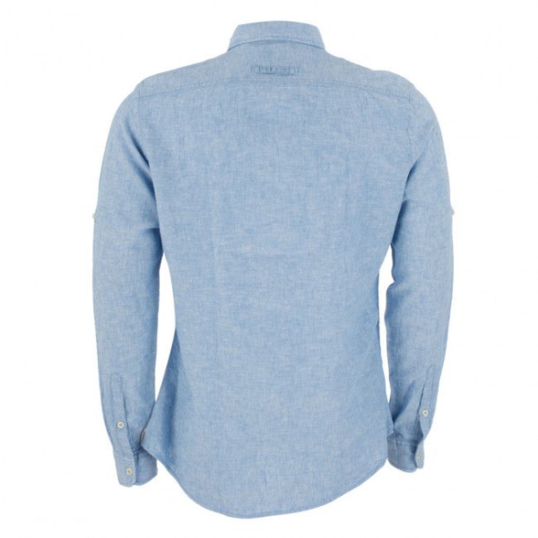 Camisa Linho Manga Comprida Branco Camel Active